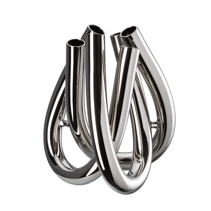 Triu Vase H 22 cm by Rosenthal in Silver