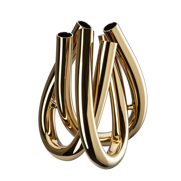 Triu Vase H 22 cm by Rosenthal in Gold