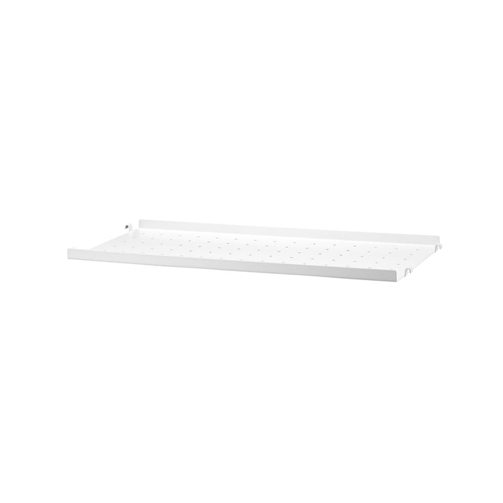 Metal shelf with low edge 58 x 20 cm from String in white