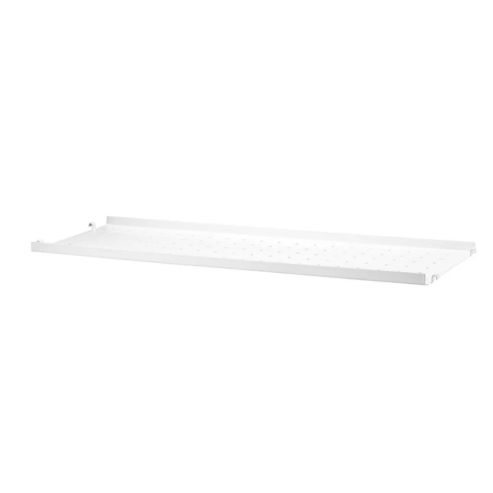 Metal shelf with low edge 78 x 20 cm from String in white
