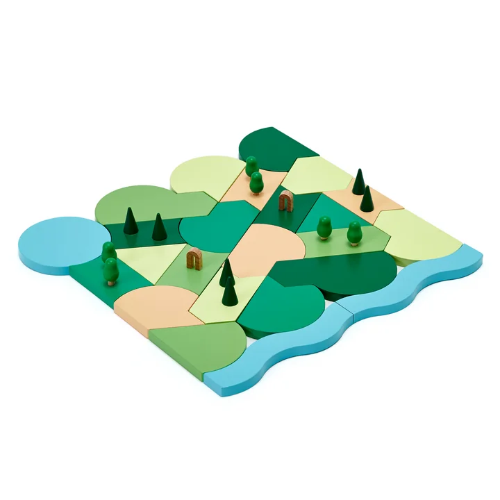 Blockitecture, wooden architecture toy, Parkland by Aeraware