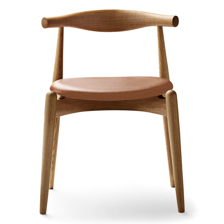 The Carl Hansen - CH20 Elbow Chair, oiled oak / leather (Sif 95)