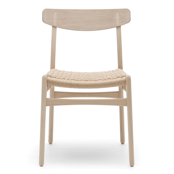 The Carl Hansen - CH23 Chair, Soaped Oak / Woven Paper Cord