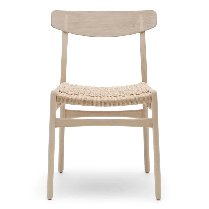 The Carl Hansen - CH23 Chair, Soaped Oak / Woven Paper Cord