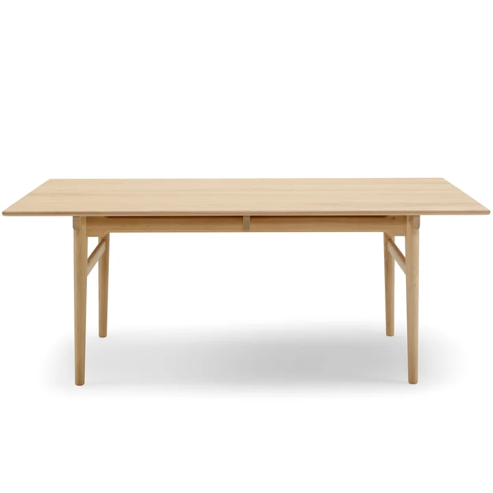 The Carl Hansen - CH327 Extendable Dining Table, 190 x 95 cm, Soaped Oak