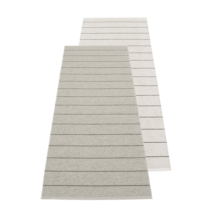 Carl reversible carpet 70 x 180 cm from Pappelina in Warm Grey / Fossil Grey
