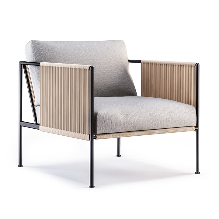 The Garden Antibes Chair by Röshults in anthracite / natural grey