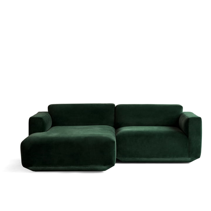 Develius Corner sofa configuration C from & Tradition in Velvet 1 (Forest)