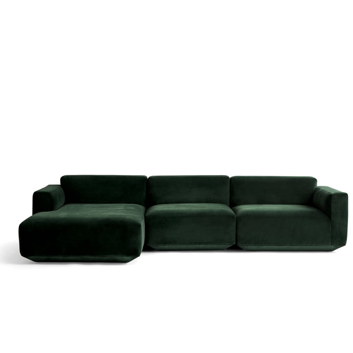 Develius Corner sofa configuration E from & Tradition in Velvet 1 (Forest)