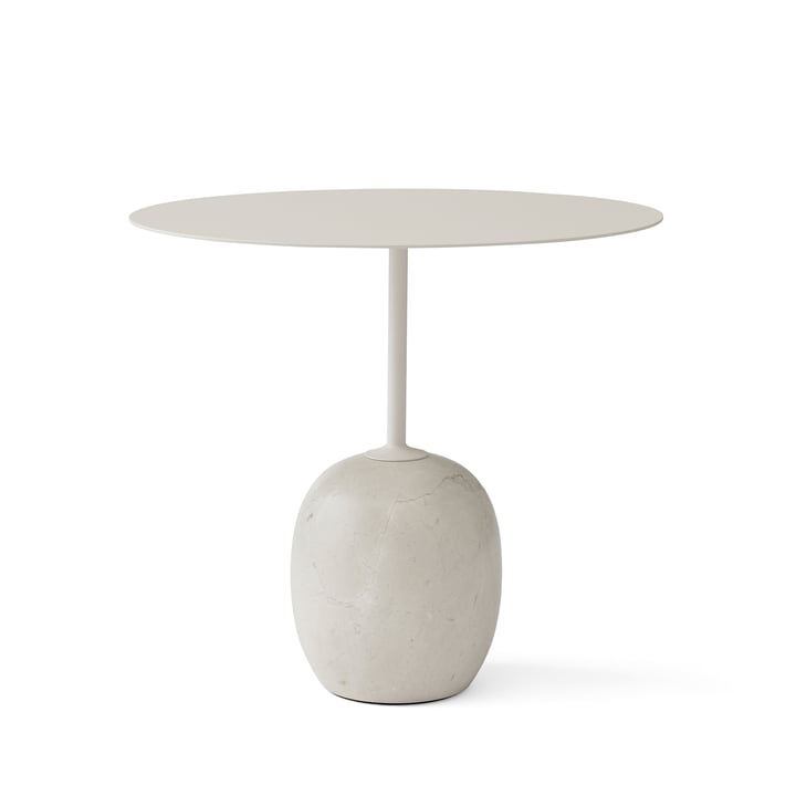 Lato Side table H 45 cm 40 x 50 cm from & Tradition in Ivory White / Crema Diva marble