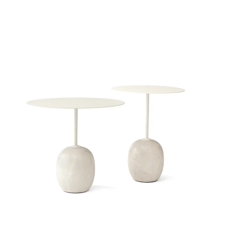Lato Side table from & Tradition in Ivory White / Crema Diva marble