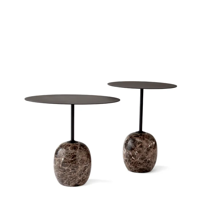 Lato Side table from & Tradition in Warm Black / Emparador Marble