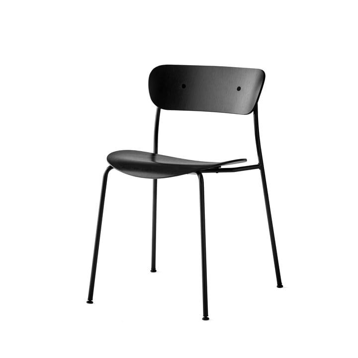 Pavilion Chair from & Tradition with frame black / oak black lacquered
