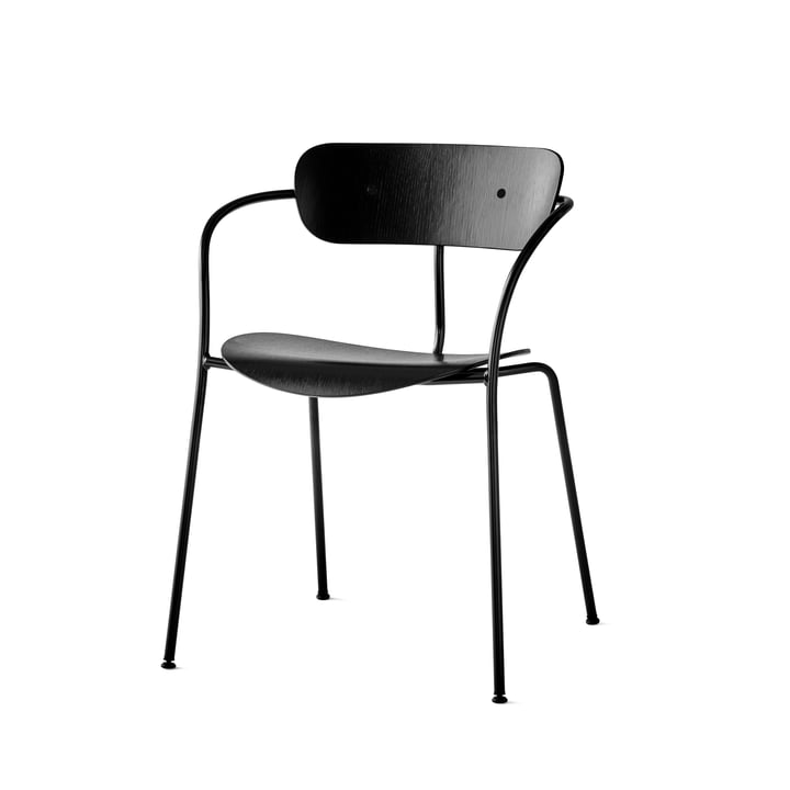 The Pavilion Chair by &Tradition with black base / black lacquered oak: