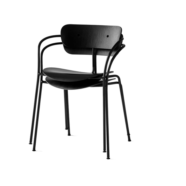 The Pavilion Chair by &Tradition with black base / black lacquered oak: