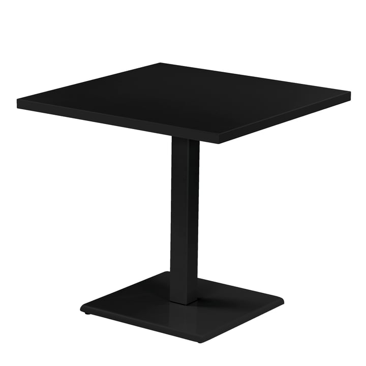 Der Emu - Round Table H 75 cm, 80 x 80 cm, black