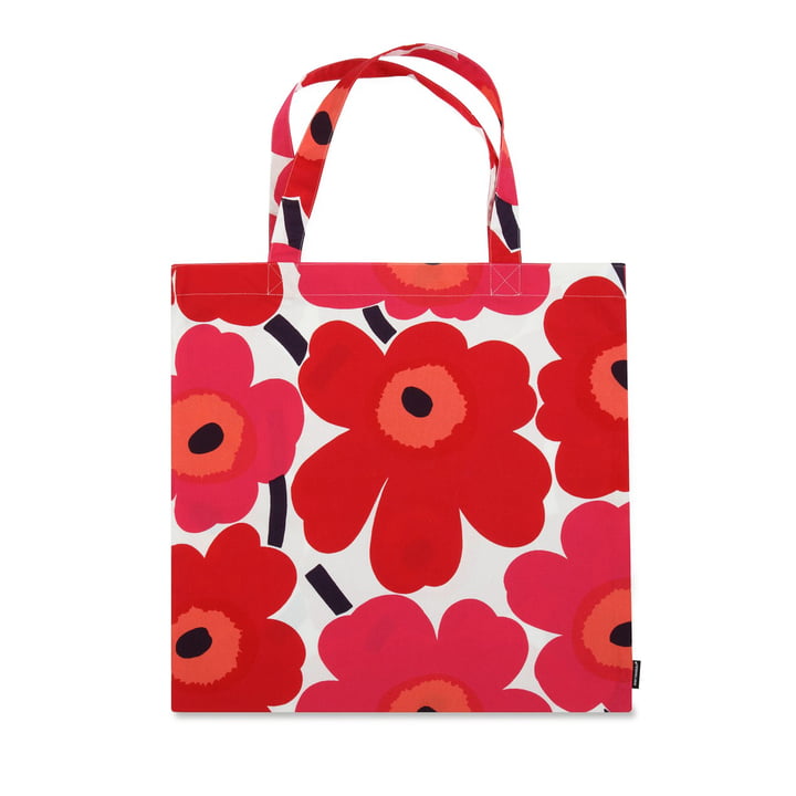 The Marimekko - Pieni Unikko Shopping bag, red / white