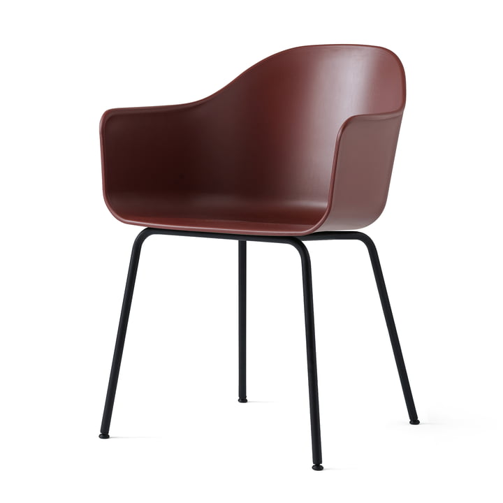 Audo - Harbour Chair (steel), black / burned red