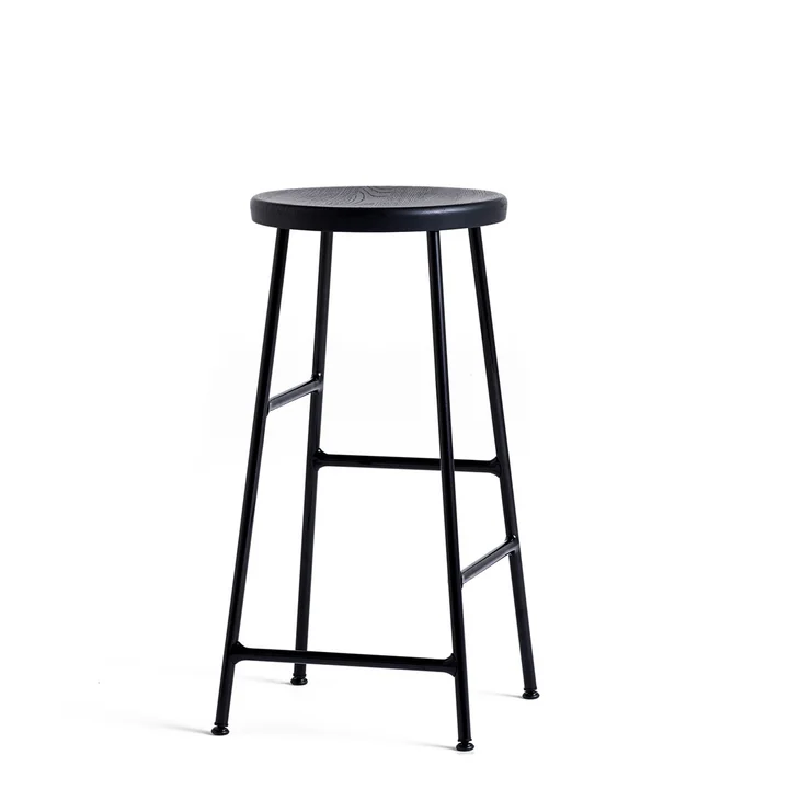 Cornet Bar Stool Low H 65 cm by HAY in Black Stained Oak / Black