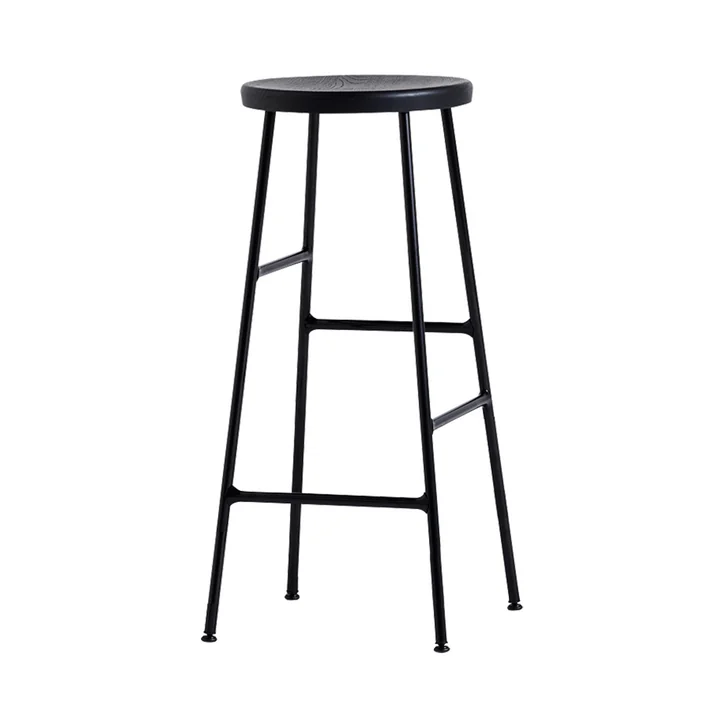 Cornet Bar Stool High H 75 cm by HAY in Black Stained Oak / Black
