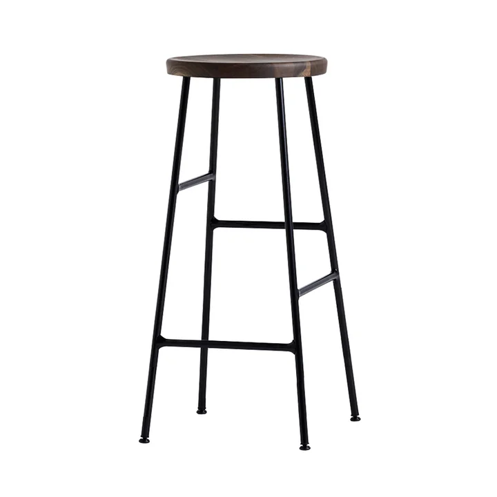 Cornet Bar Stool High H 75 cm by HAY in Smoked Oak / Black