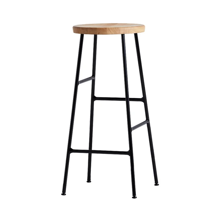 Cornet Bar Stool High H 75 cm by HAY in Oiled Oak / Black
