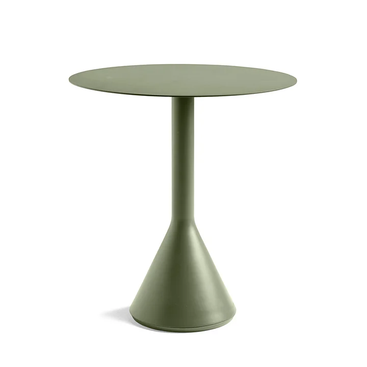 Palissade Cone Bistro Table Ø 70 x H 74 cm by HAY in Olive