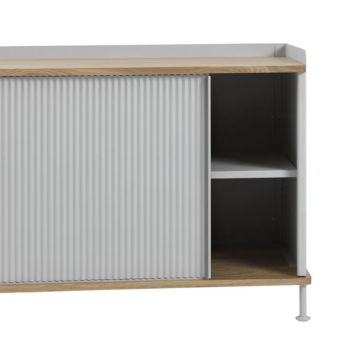 Enfold Sideboard Low by Muuto in Oak / Green