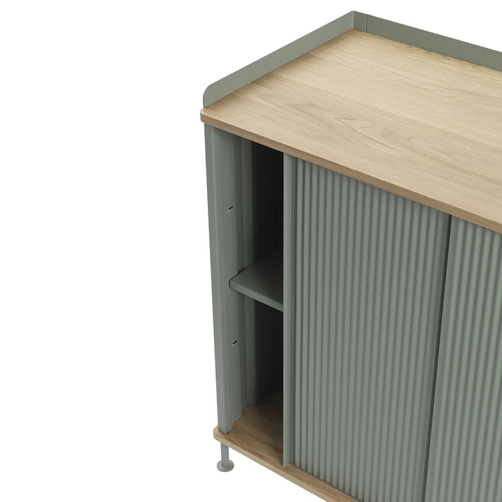 High Enfold Sideboard by Muuto in Oak / Dusty Green