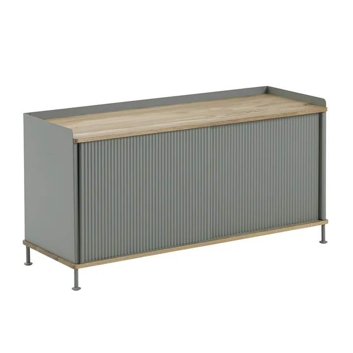 Enfold Sideboard by Muuto in Oak / Dusty Green