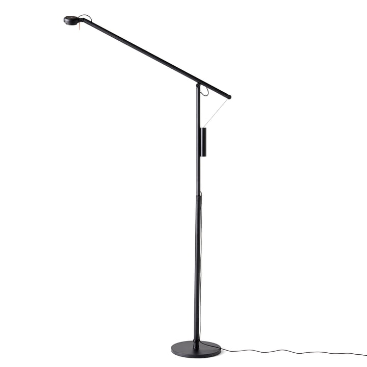 Hay - Fifty-Fifty LED Floor Lamp by Hay in Signal Black (RAL 9004)