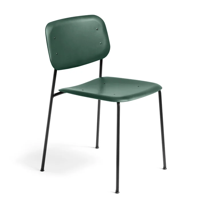 HAY - Soft Edge Chair P10 Chair, hunting green / black