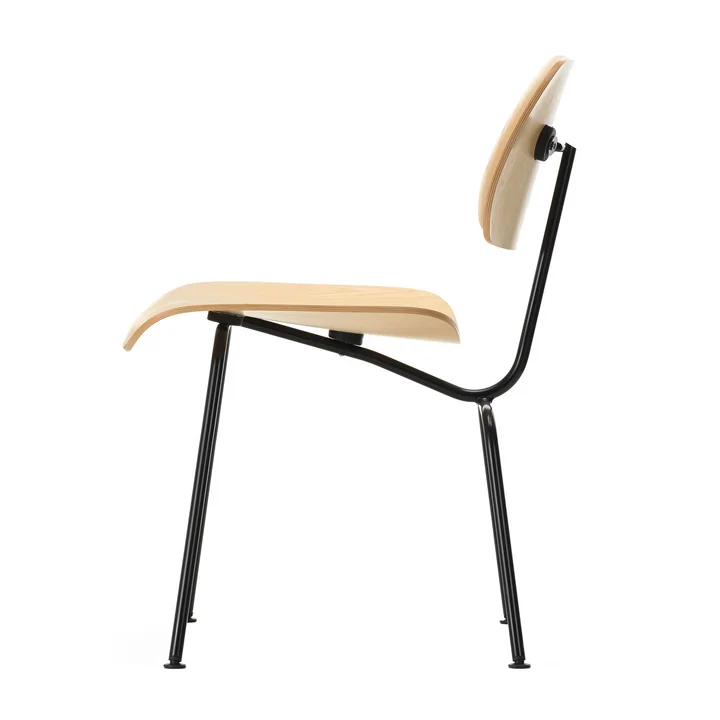 The Vitra - Plywood Group DCM Chair in Natural Ash / Basic Dark
