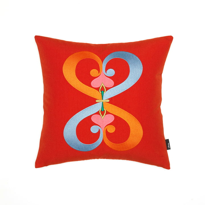 Vitra - Embroidered Cushion Double Heart, 40 x 40 cm in Red