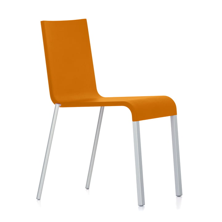 Vitra - .03 chair, stackable, silver (RAL 9006) / mango
