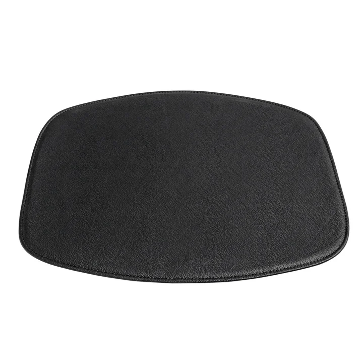 HAY - Seat cushion for AAC chair without armrests, black leather