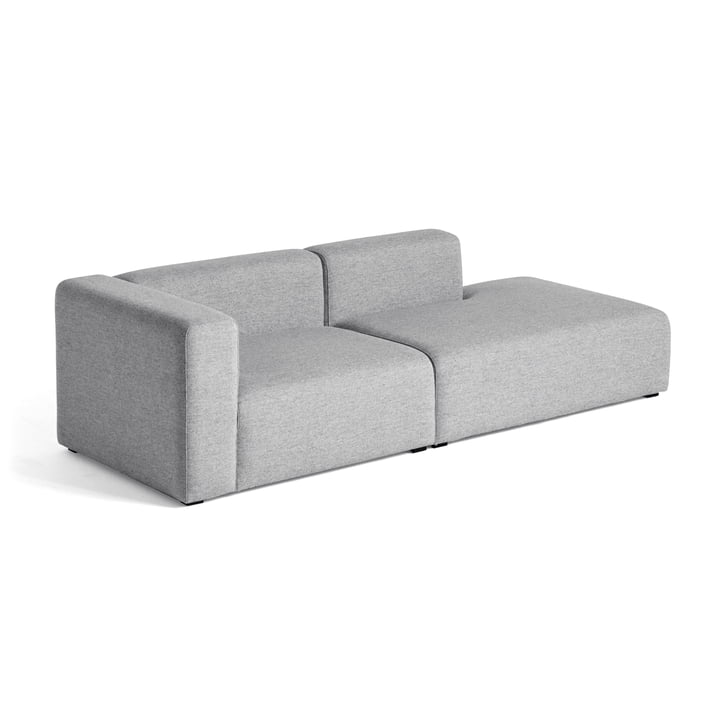 Hay - Mags Sofa 2.5 seater, combination 2, armrest left / light gray (Hallingdal 130)