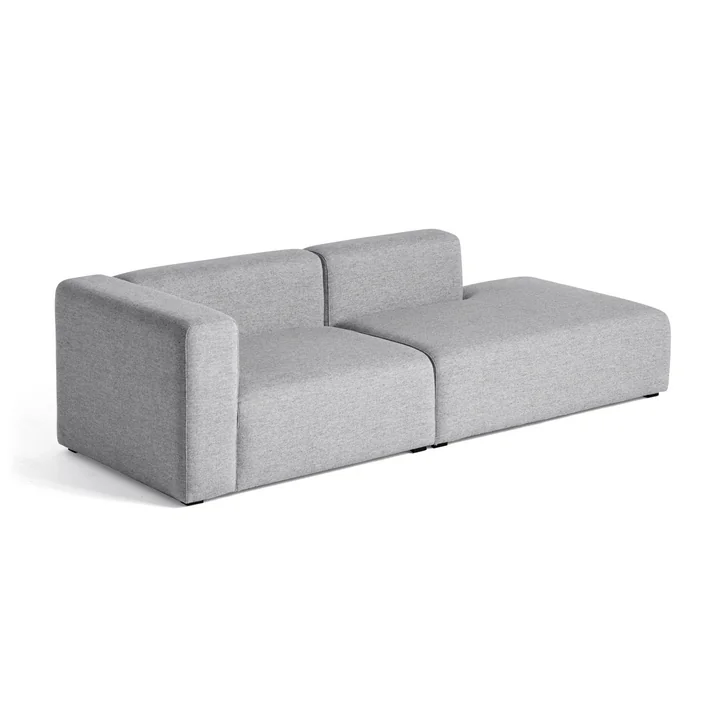 HAY - Mags Sofa 2.5 seater, combination 2, armrest left / light gray (Hallingdal 130)