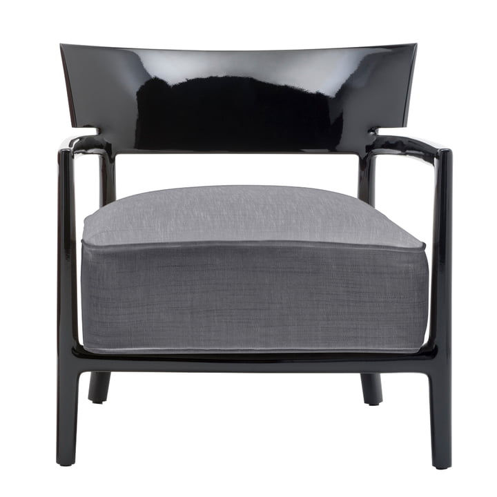 Der Kartell - Cara armchair, black frame / cover anthracite