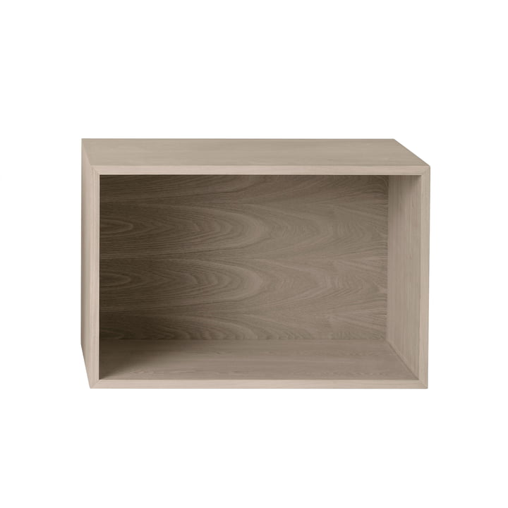 Muuto - Stacked Shelving module 2. 0 with rear panel, large / oak