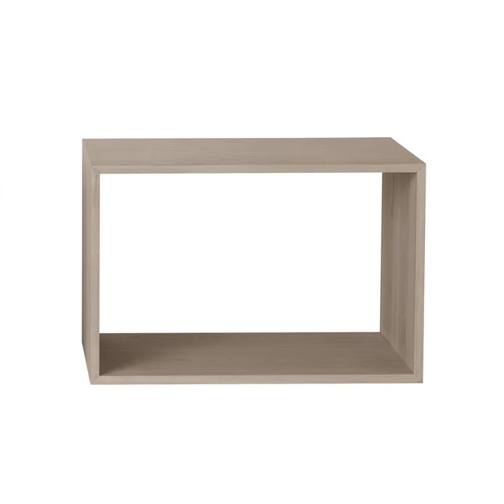 Muuto - Stacked Shelving module 2. 0 without rear panel, large / oak
