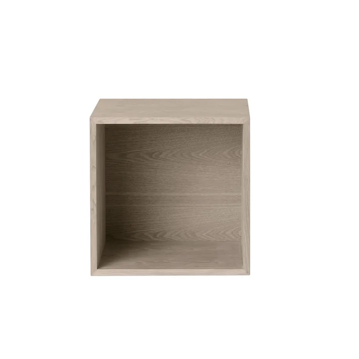 Muuto - Stacked Shelving module 2. 0 with back panel, medium / oak