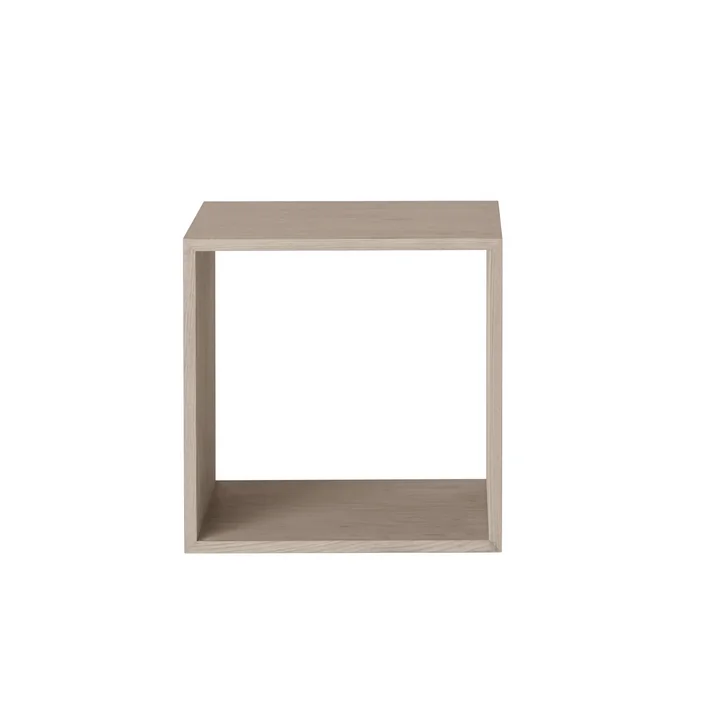 Muuto - Stacked Shelf module 2. 0 without rear panel, medium / oak