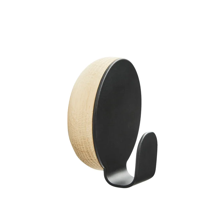 The Woud - Haak Coat hook in oak / black