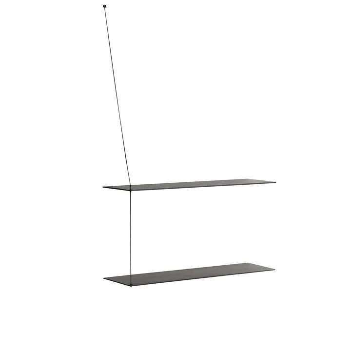Woud - Stedge Wall shelf, black