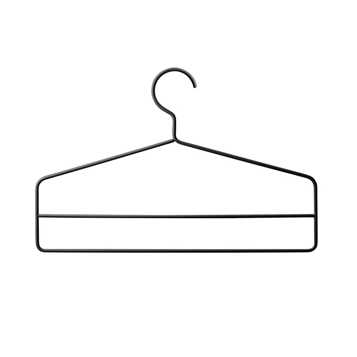 String - Coat hanger, black (set of 4)