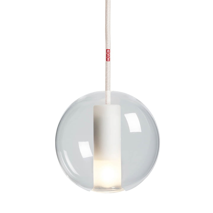 Moon Pendant lamp 125 from NUD Collection in clear / Whipped Cream (TT-01A)