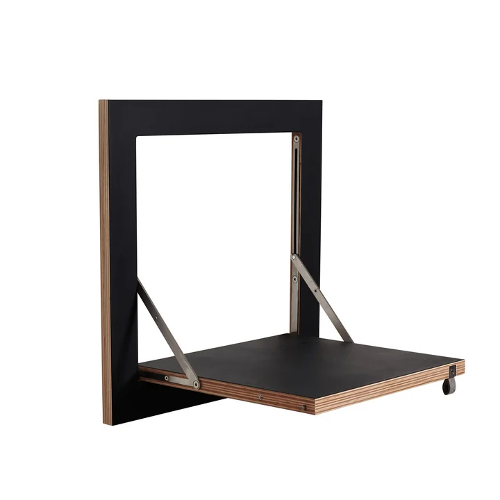 Ambivalenz - Fläpps Leaning Shelf, 40 x 40 cm, 1 shelf, black