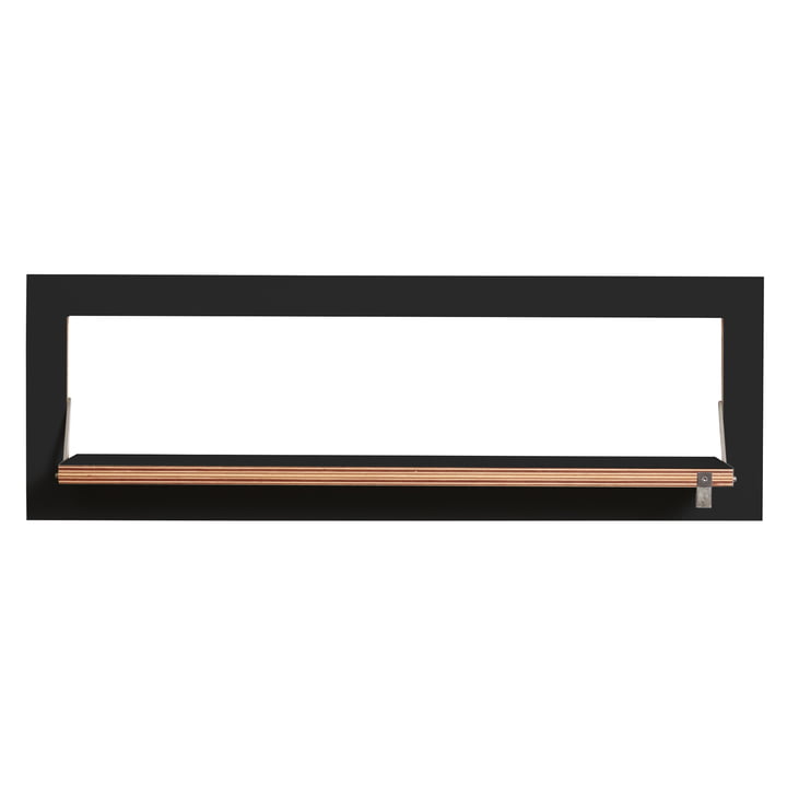 Ambivalenz - Fläpps Leaning Shelf, 80 x 27 cm, 1 shelf, black