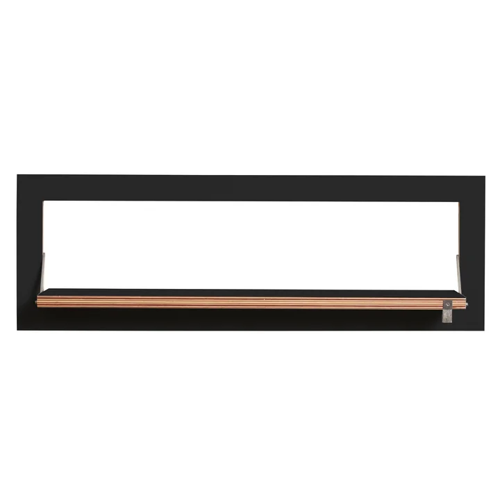 Ambivalenz - Fläpps Leaning Shelf, 80 x 27 cm, 1 shelf, black